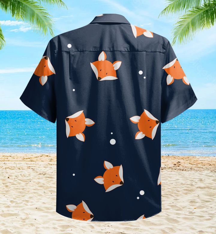 Cute Cartoon Fox Orange Trendy Hawaiian Shirt 3D, Fox Lover Trendy Hawaiian Shirt For Summer Gifts