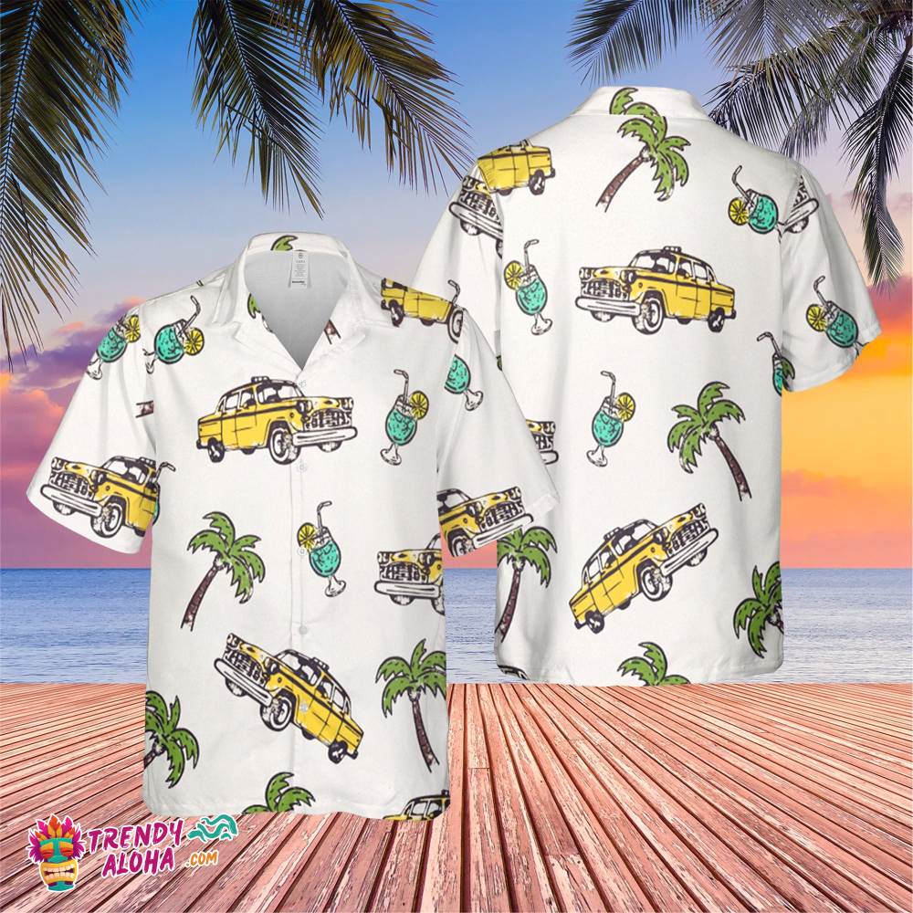 Cute Coconut Tree Taxi Trending Hawaiian Shirt, Summer Vacation Hawaiian Shirt Cute Coconut Tree Taxi Trending Hawaiian Shirt, Summer Vacation Hawaiian Shirt