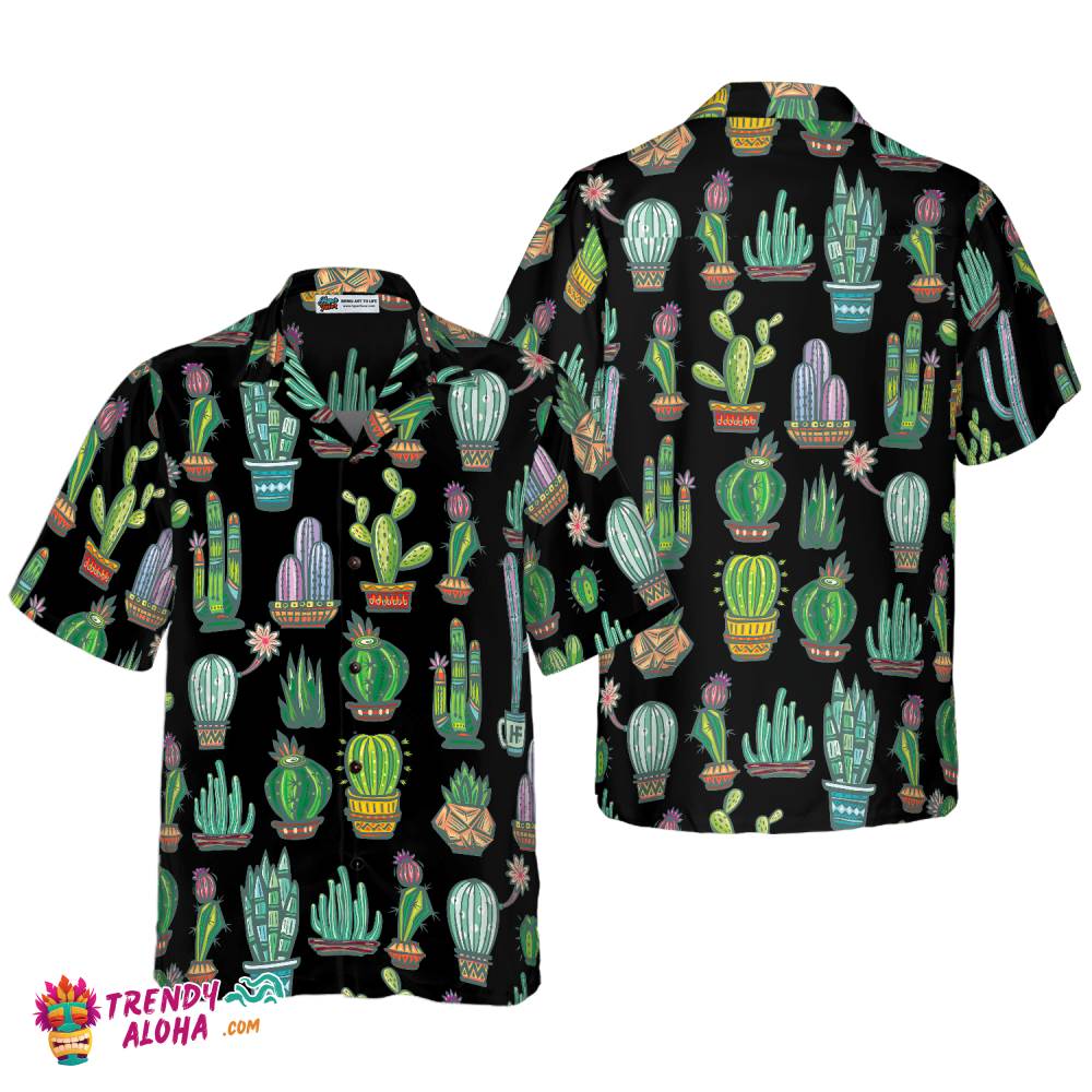 Cute Colorful Cactus Hawaiian Shirt Cute Colorful Cactus Hawaiian Shirt