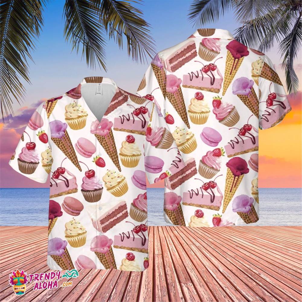 Cute Cream Hawaii Trending Hawaiian Shirt, Summer Vacation Hawaiian Shirt Cute Cream Hawaii Trending Hawaiian Shirt, Summer Vacation Hawaiian Shirt