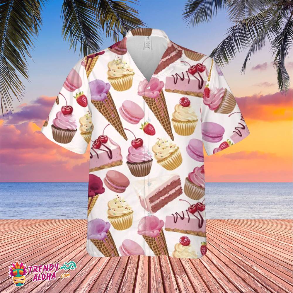 Cute Cream Hawaii Trending Hawaiian Shirt, Summer Vacation Hawaiian Shirt