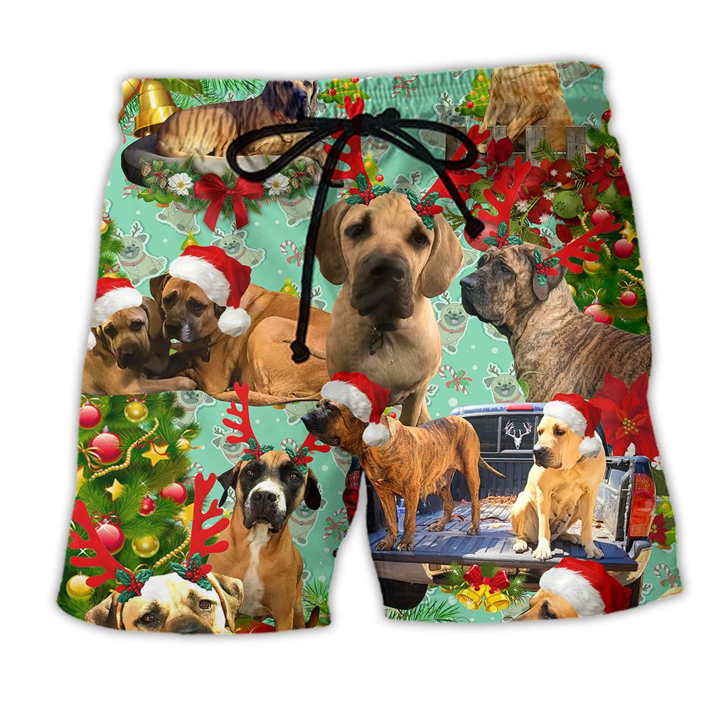 Cute Dogs Merry Christmas So Lovely Trendy Aloha Hawaiian Beach Shorts Cute Dogs Merry Christmas So Lovely Trendy Aloha Hawaiian Beach Shorts