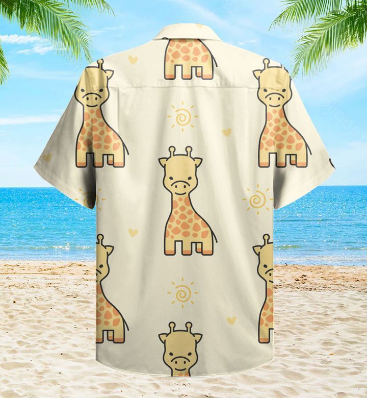 Cute Giraffa Yellow Trendy Hawaiian Shirt 3D Summer Gifts
