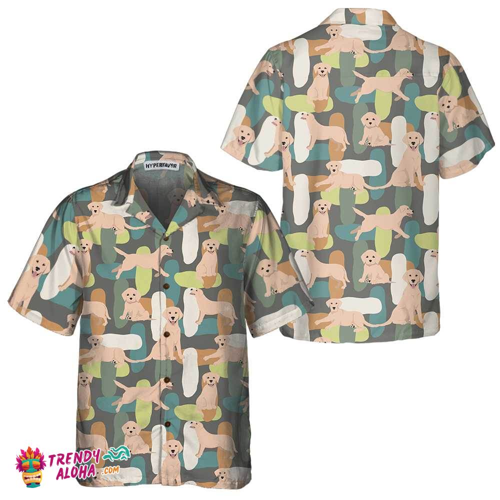 Cute Labrador Seamless Pattern Dog Hawaiian Shirt, Labrador Hawaiian Shirt, Funny Gift For Labrador Retriever Lover Cute Labrador Seamless Pattern Dog Hawaiian Shirt, Labrador Hawaiian Shirt, Funny Gift For Labrador Retriever Lover