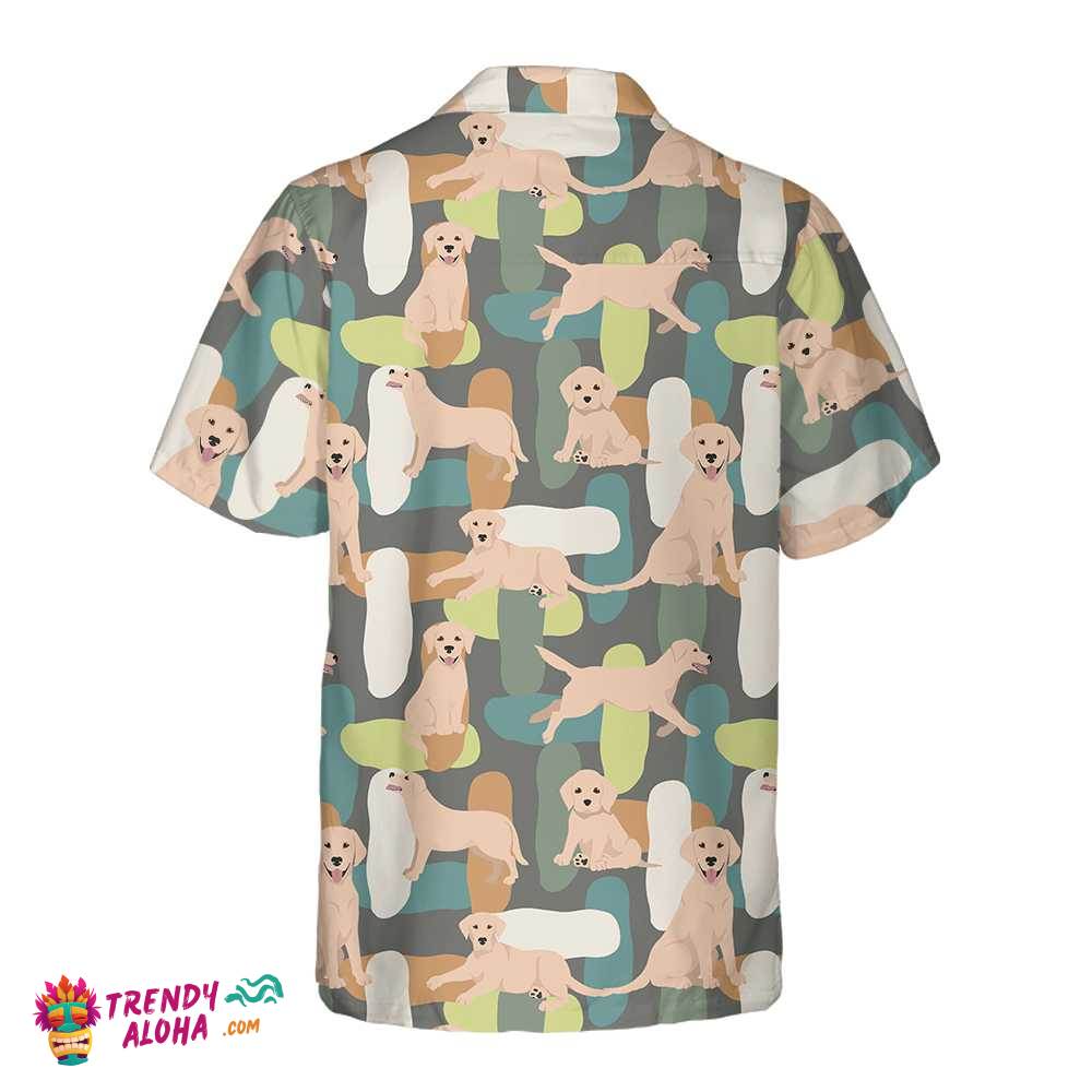 Cute Labrador Seamless Pattern Dog Hawaiian Shirt, Labrador Hawaiian Shirt, Funny Gift For Labrador Retriever Lover
