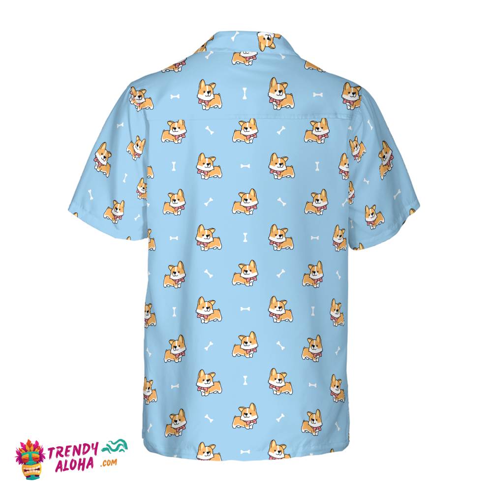 Cute Puppy Corgi Hawaiian Shirt