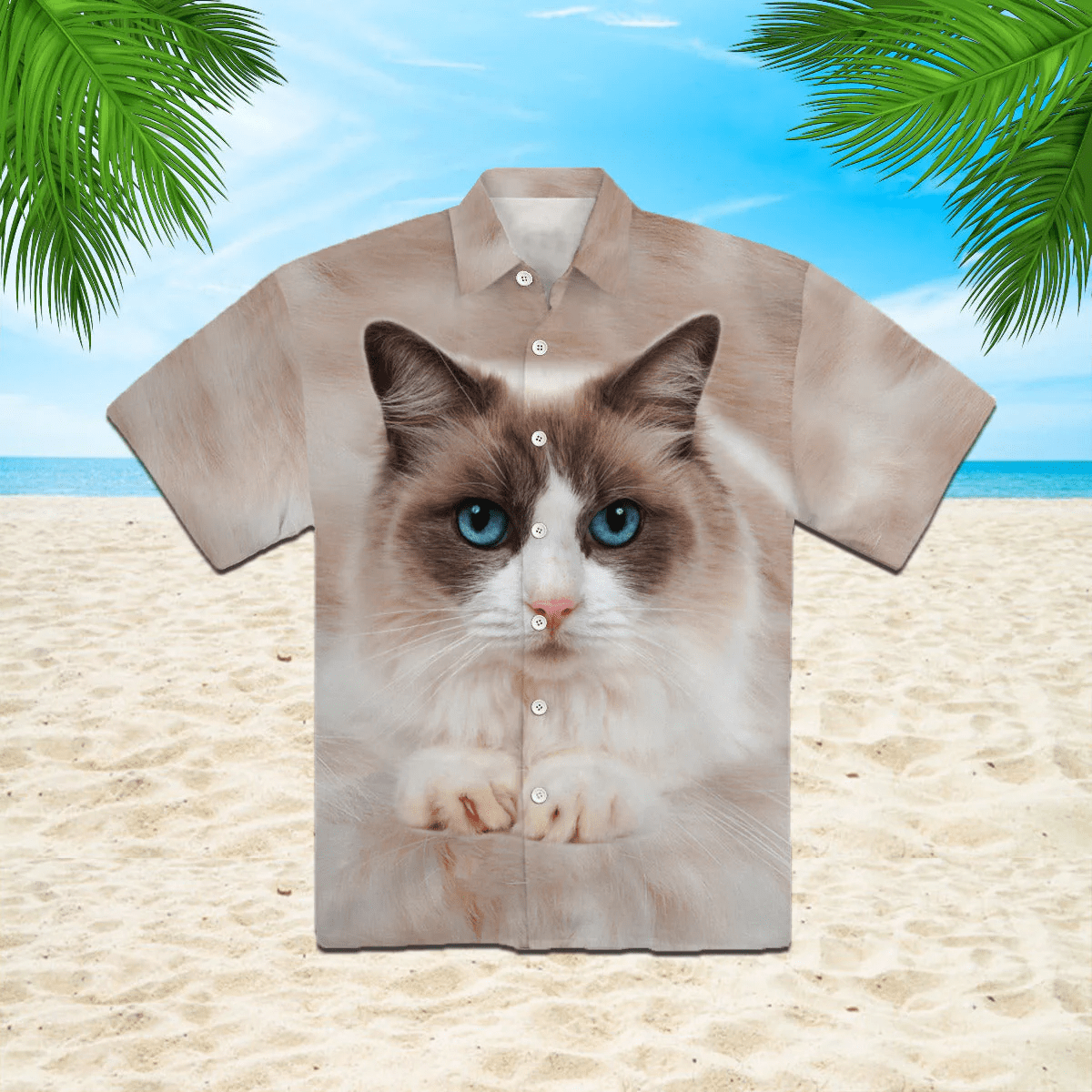 Cute Ragdoll Cat Trendy Hawaiian Shirt  Aloha Shirt