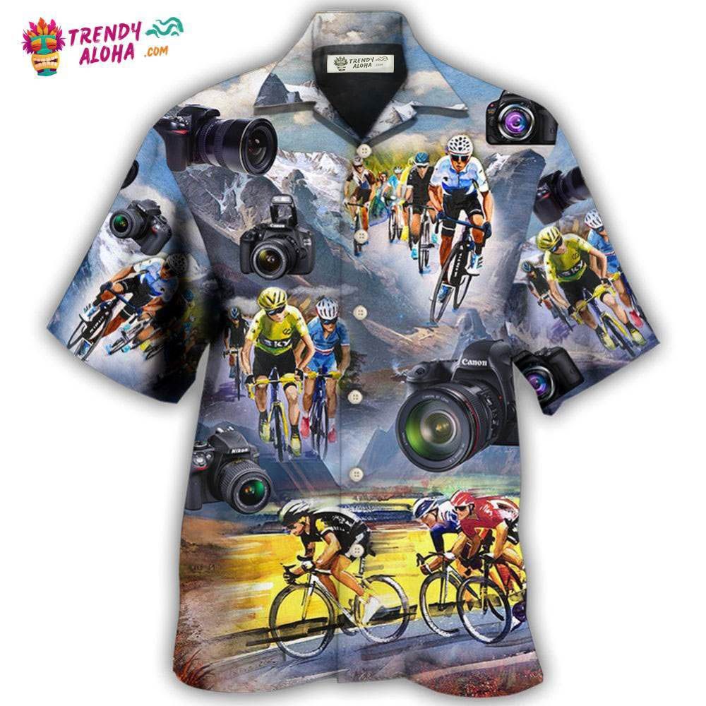 Cycling And Photography Lover Moutain Painting Hawaiian Shirt – Trendy Aloha