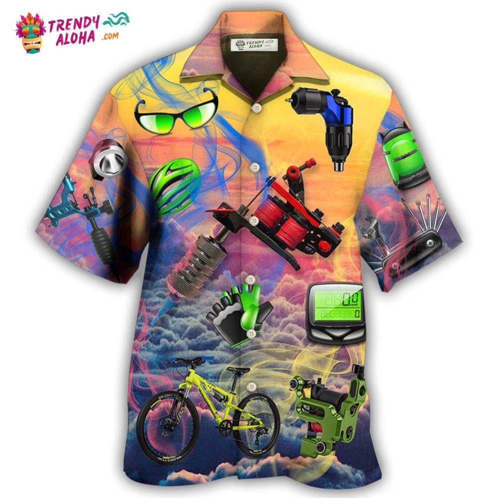 Cycling And Tatoo Lover Dream Sky Hawaiian Shirt – Trendy Aloha Cycling And Tatoo Lover Dream Sky Hawaiian Shirt – Trendy Aloha