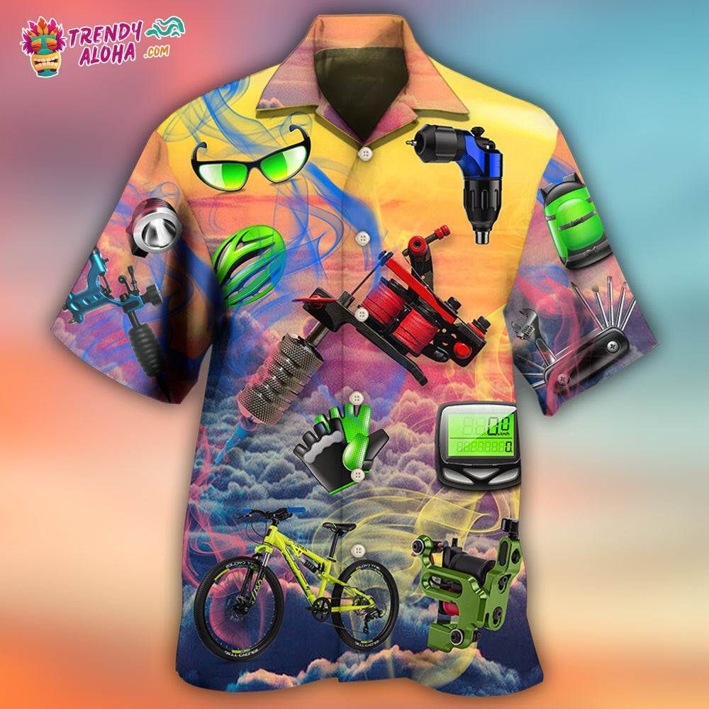 Cycling And Tatoo Lover Dream Sky Hawaiian Shirt – Trendy Aloha