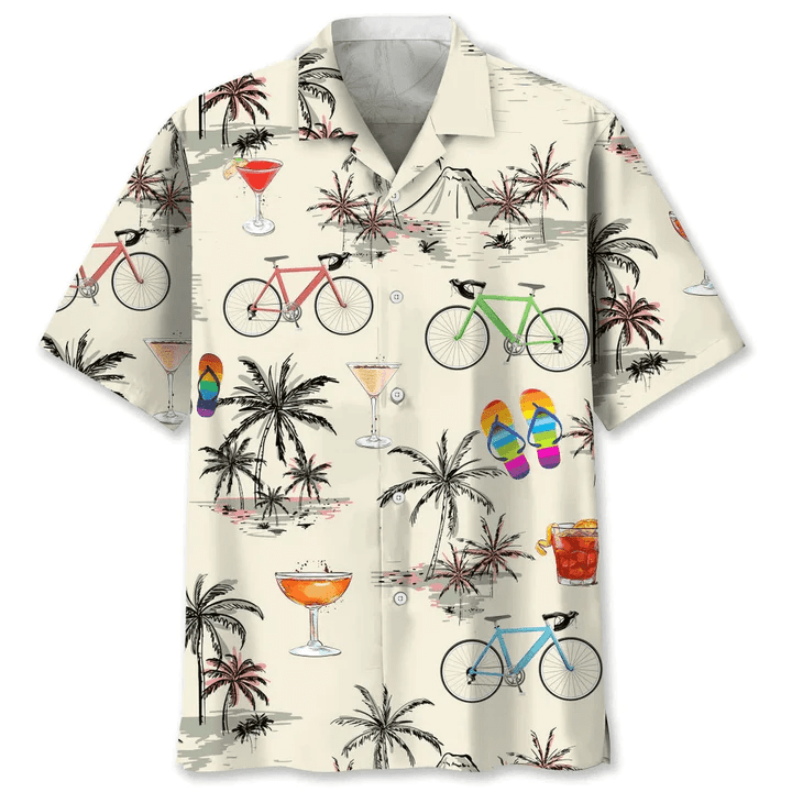 Cycling Beach Coconut Trendy Hawaiian Shirt For Men And Women Cycling Beach Coconut Trendy Hawaiian Shirt For Men And Women