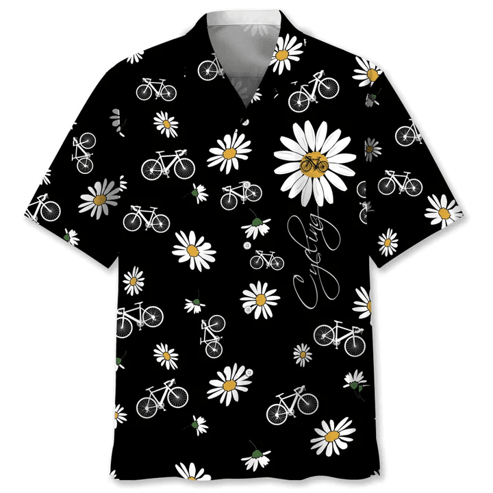 Cycling Daisy Trendy Hawaiian Shirt For Men And Women, Funny Cycling Shirt, Cycling Shirt, Cyclist Shirt, Bicycle Gift, Biking Gift, Bike Gift
