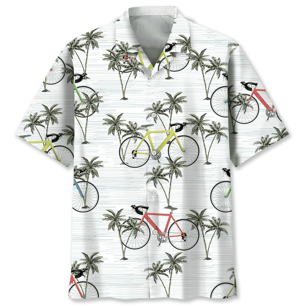 Cycling White Coconut Trendy Hawaiian Shirt