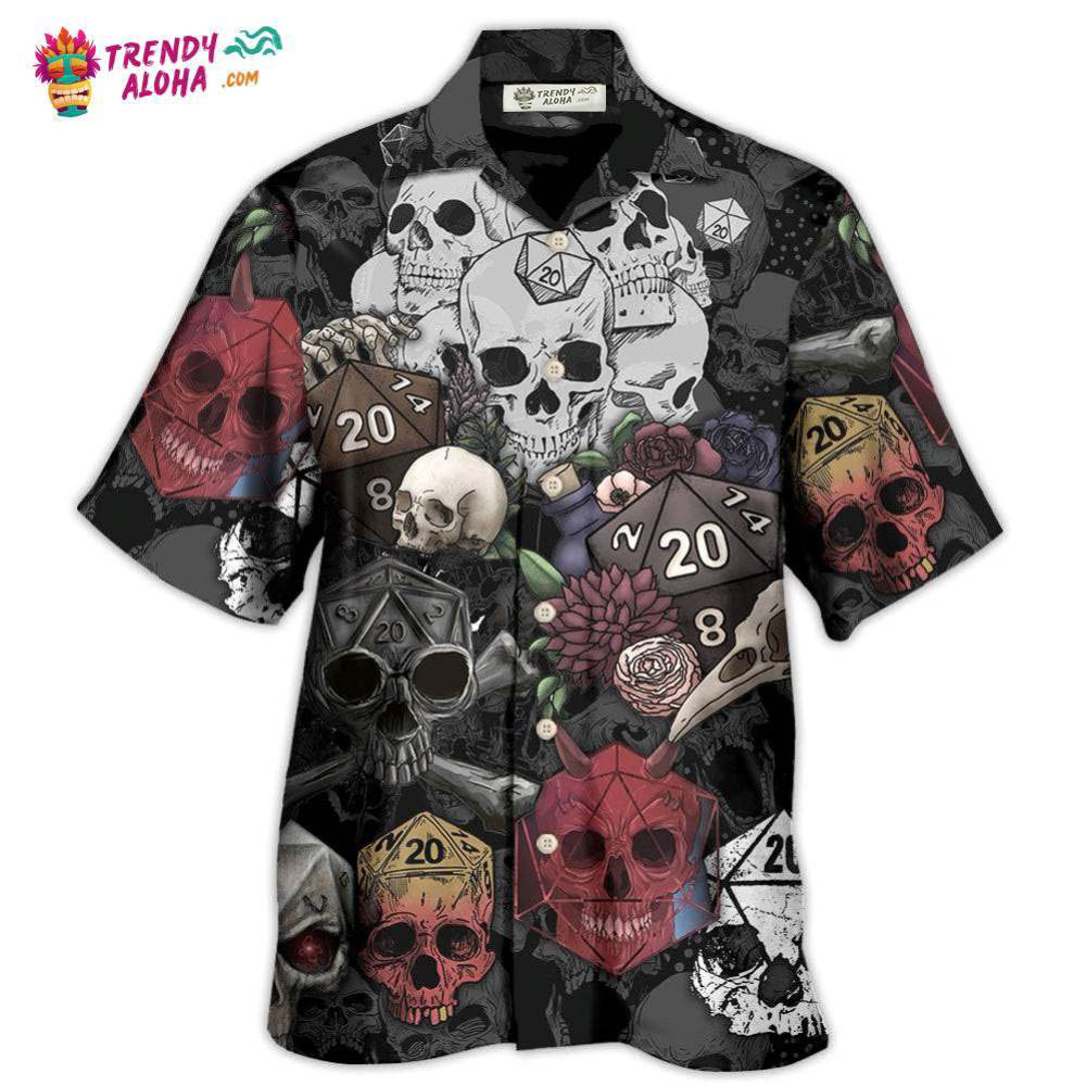 D20 And Skull Darkness Art Hawaiian Shirt – Trendy Aloha D20 And Skull Darkness Art Hawaiian Shirt – Trendy Aloha