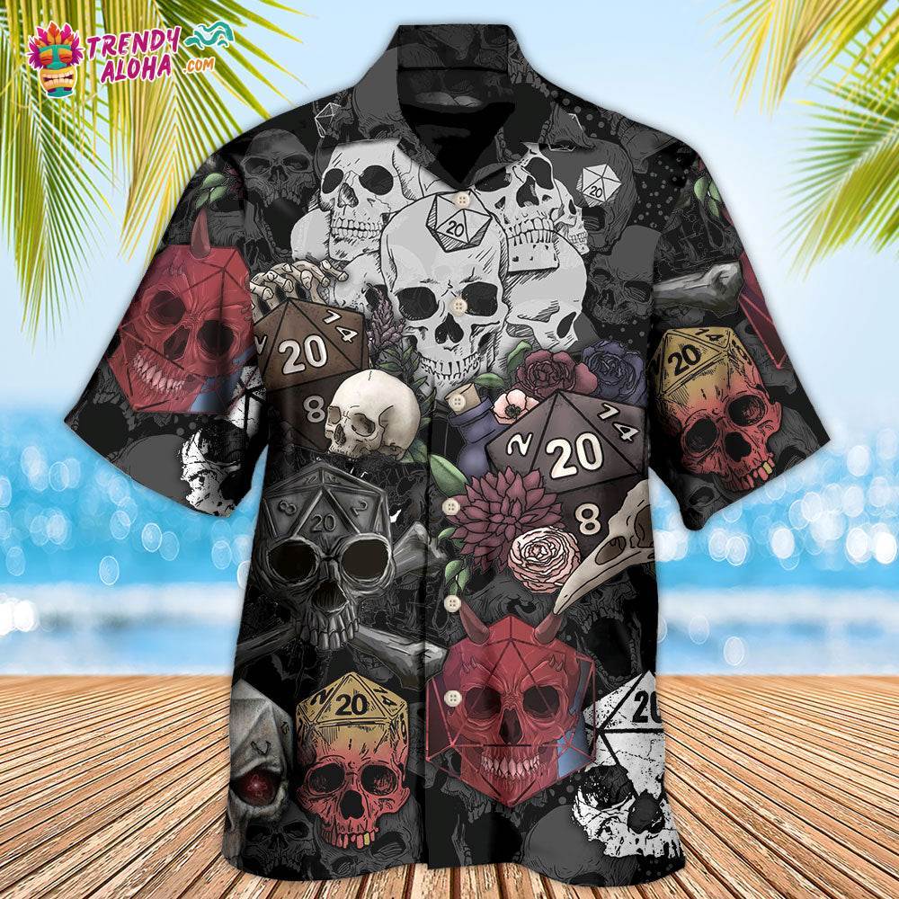 D20 And Skull Darkness Art Hawaiian Shirt – Trendy Aloha