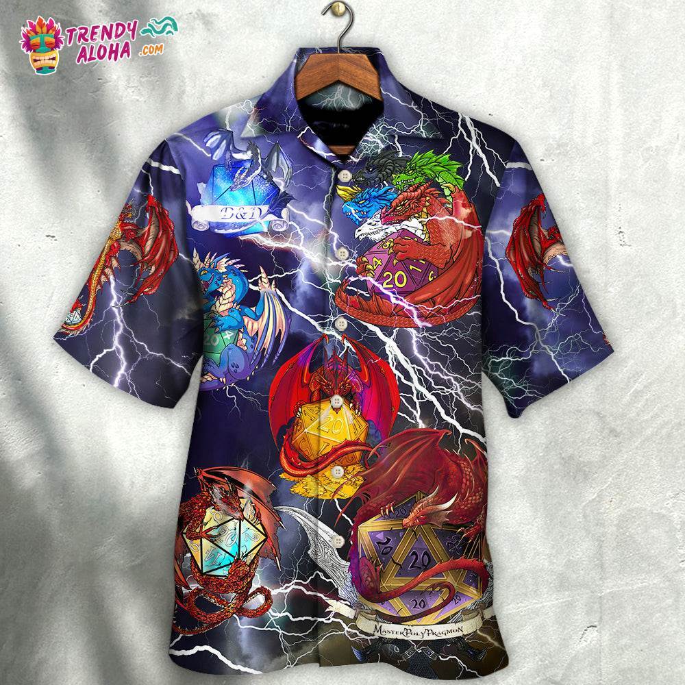 D20 Dragon Thunder Style Hawaiian Shirt – Trendy Aloha