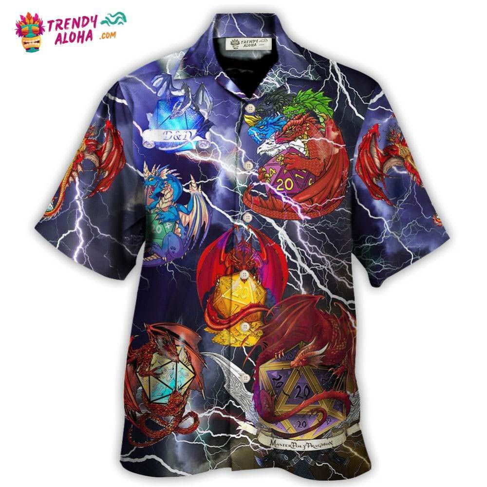 D20 Dragon Thunder Style Hawaiian Shirt – Trendy Aloha