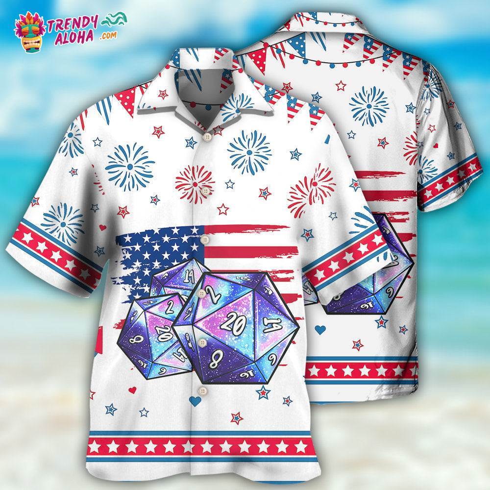 D20 Independence Day Basic Hawaiian Shirt – Trendy Aloha