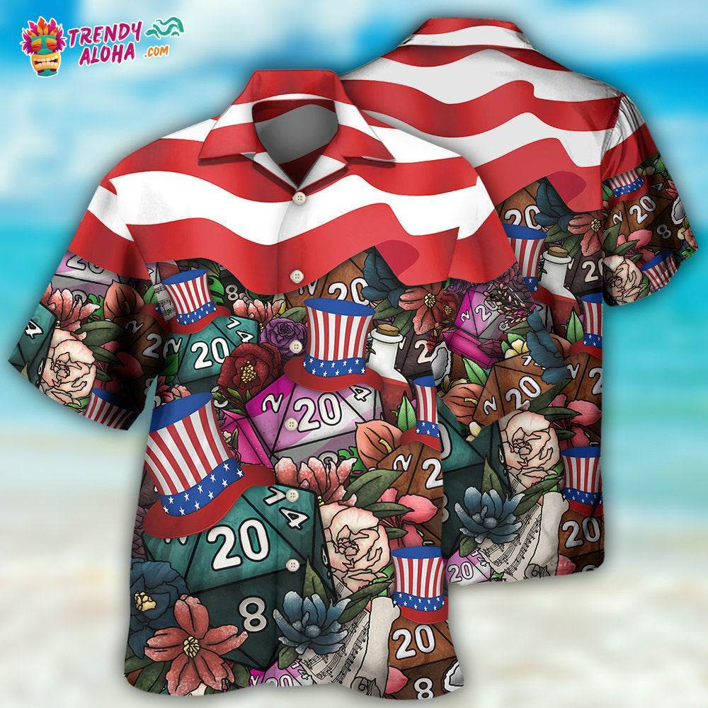 D20 Independence Day Hawaiian Shirt – Trendy Aloha