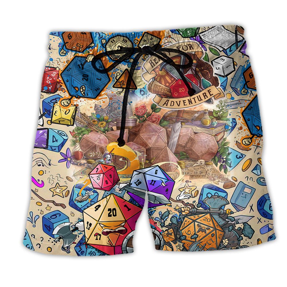 D20 Ready Amazing Adventure Trendy Aloha Hawaiian Beach Shorts D20 Ready Amazing Adventure Trendy Aloha Hawaiian Beach Shorts