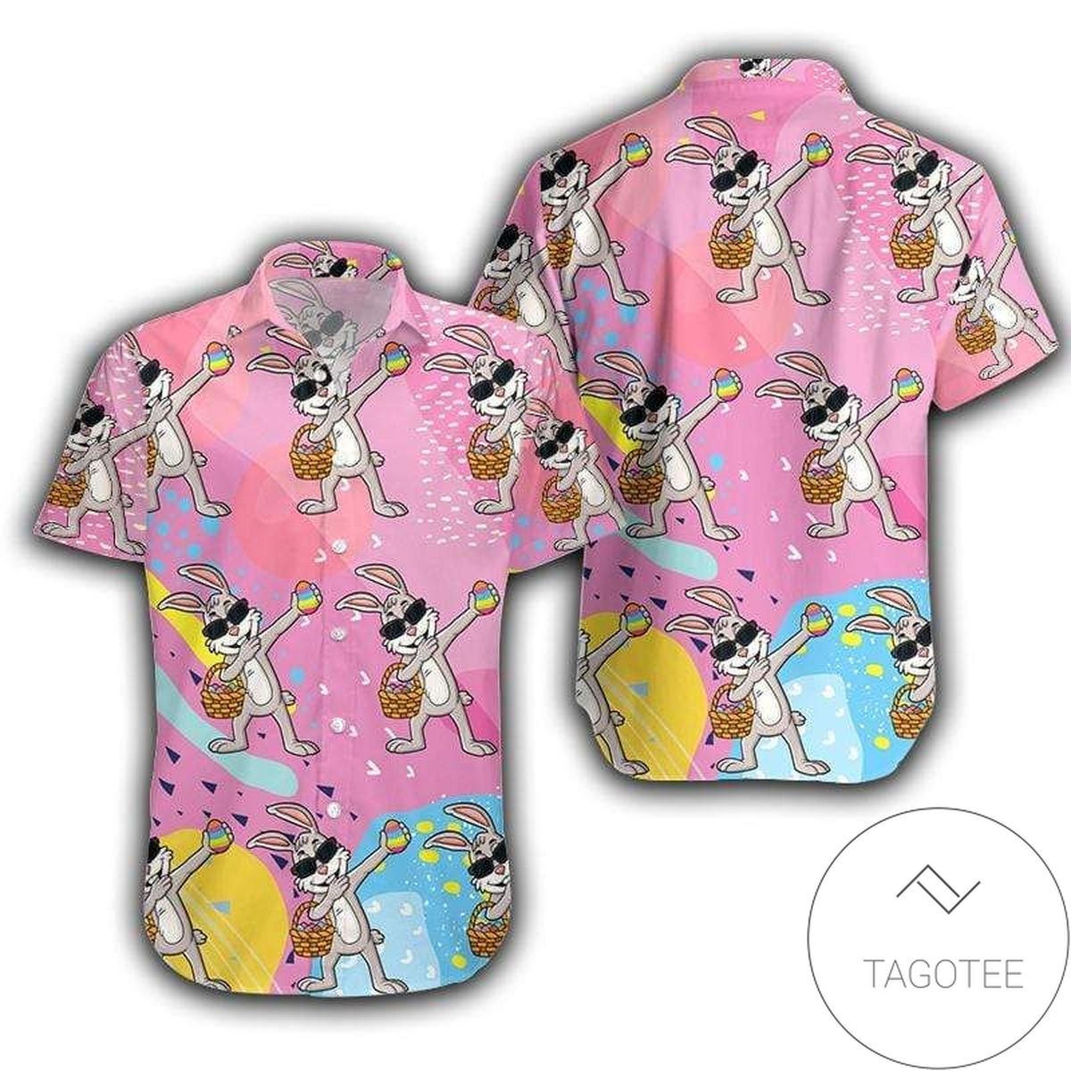 Dabbing Bunny Easter Pink Elegance Design Hawaiian Shirt Collection
