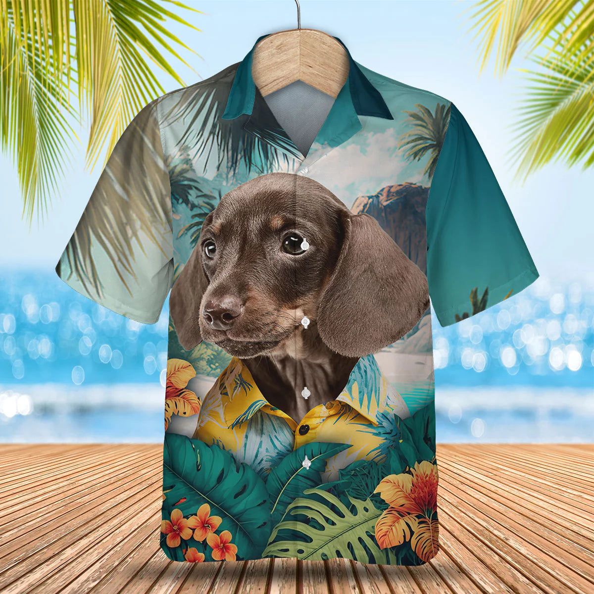 Dachshund – 3D Tropical Trendy Hawaiian Shirt