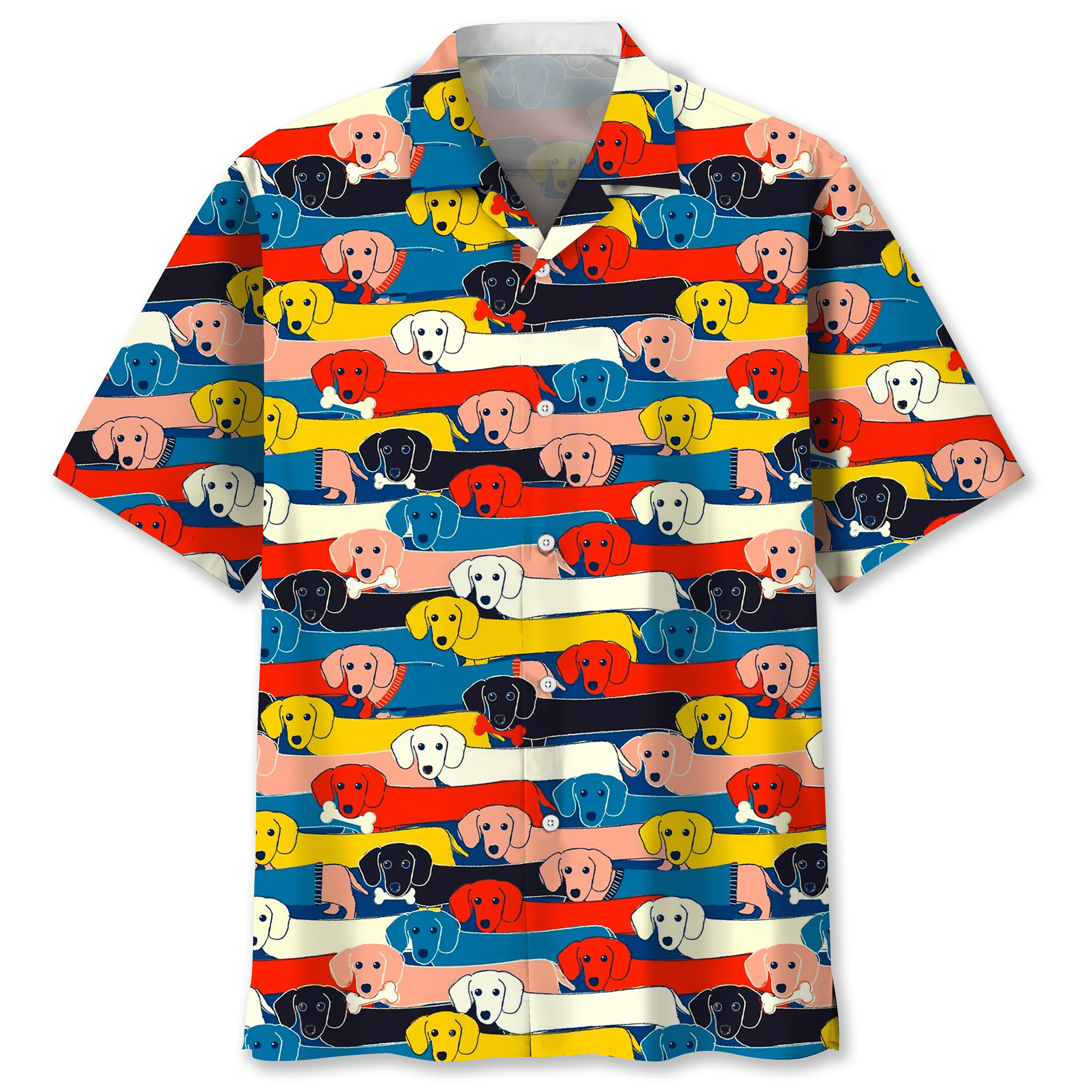 Dachshund Color Trendy Hawaiian Shirt