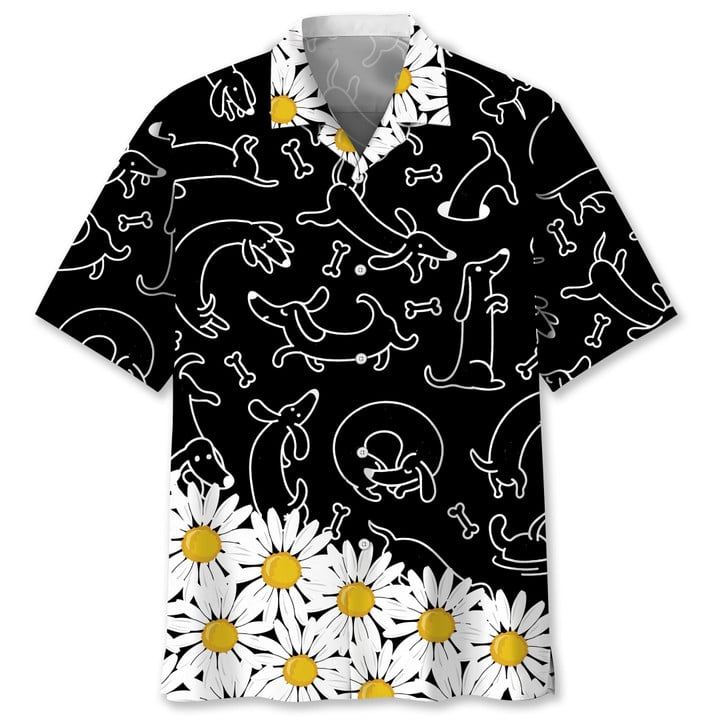Dachshund Daisy Flower Hawaii Shirt