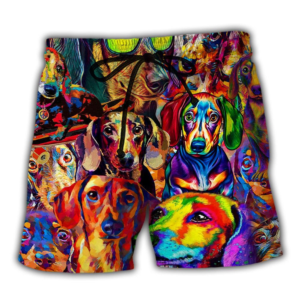 Dachshund Dogs Is Better With A Dachshund Trendy Aloha Hawaiian Beach Shorts