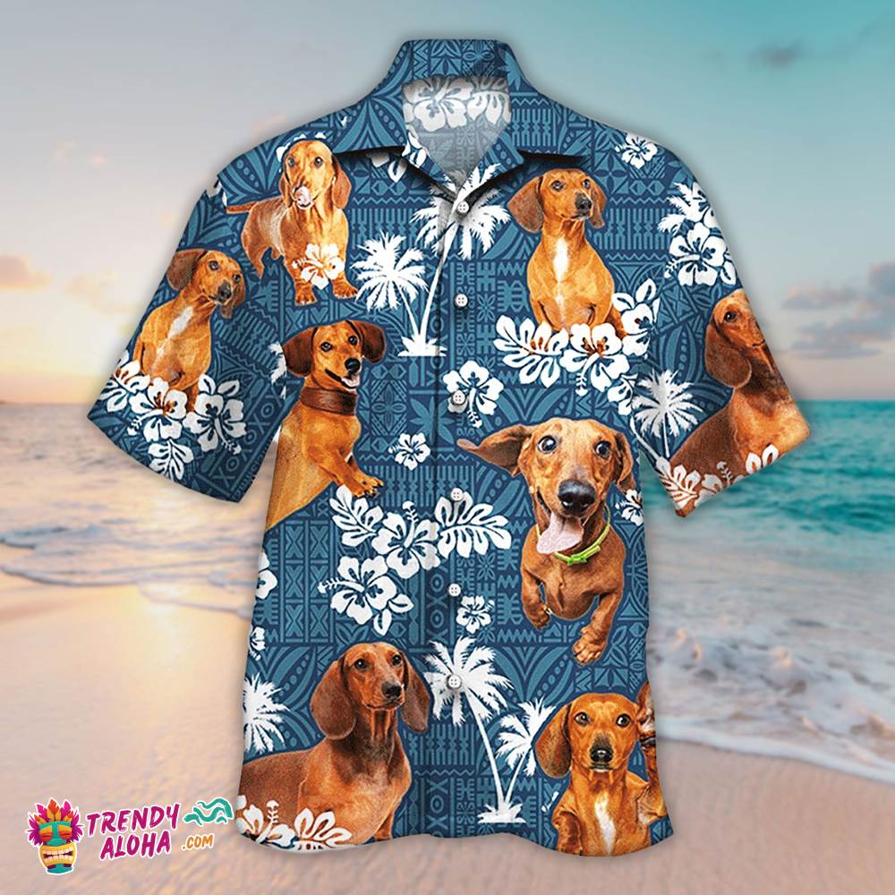 Dachshund Hawaiian Shirt Trendy Aloha