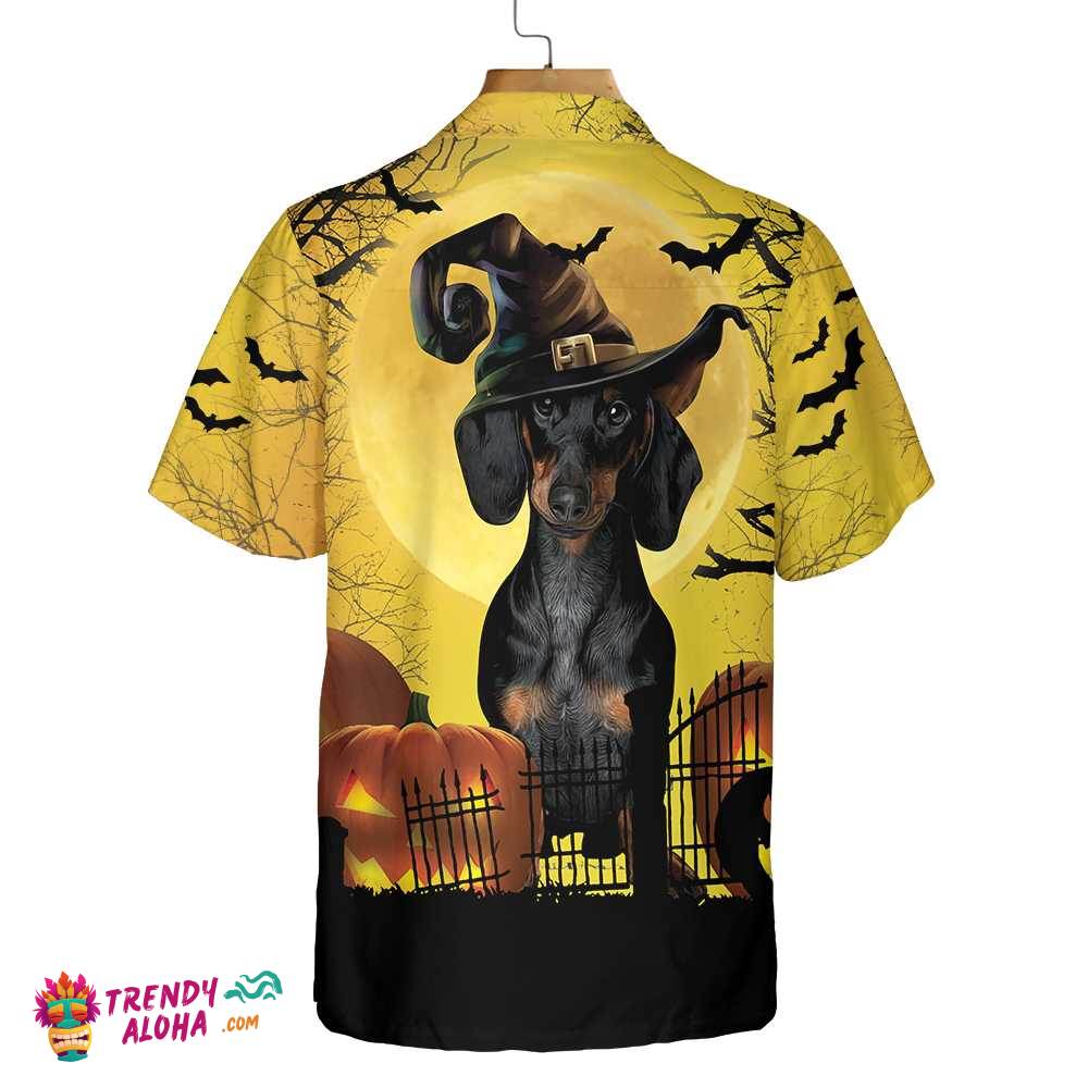 Dachshund Is Never Too Old For Halloween Hawaiian Shirt, Spooky Halloween Shirt For Men And Women