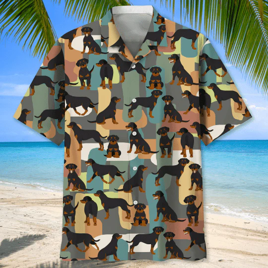 Dachshund Lovers Dream Immerse In Unique 3D Hawaiian Shirt Design Joy