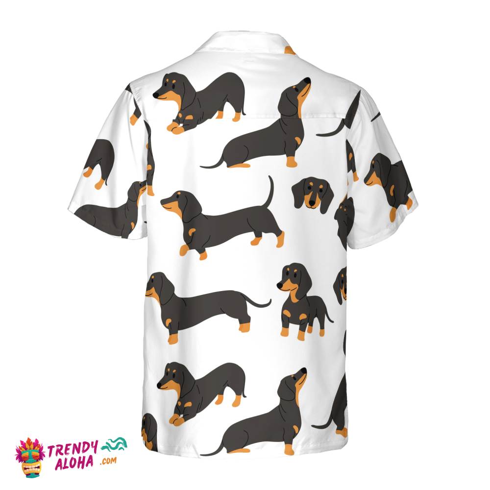 Dachshund Pattern Hawaiian Shirt