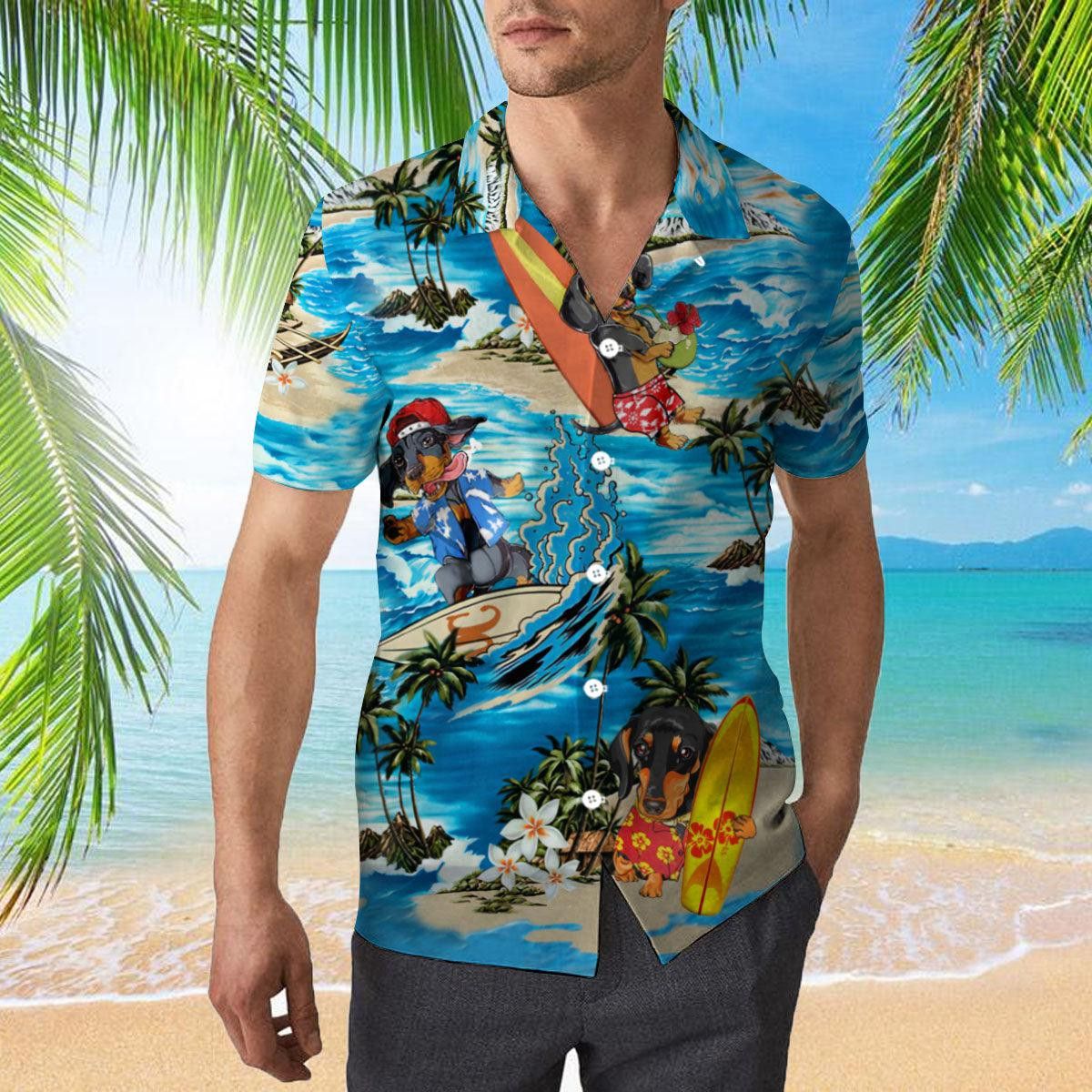 Dachshund Trendy Hawaiian Shirt