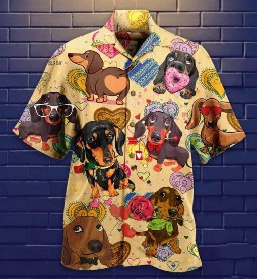 Dachshund Trendy Hawaiian Shirt