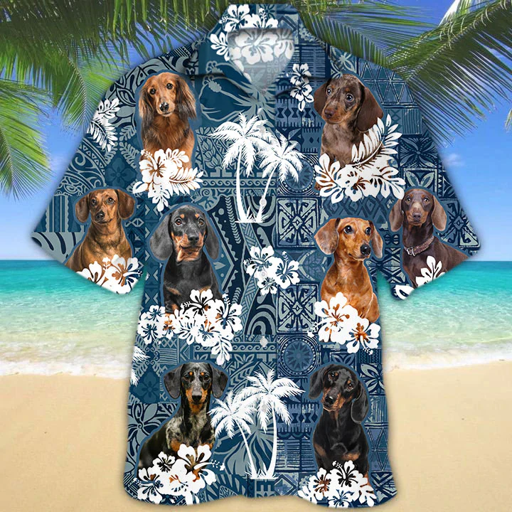 Dachshund Trendy Hawaiian Shirt