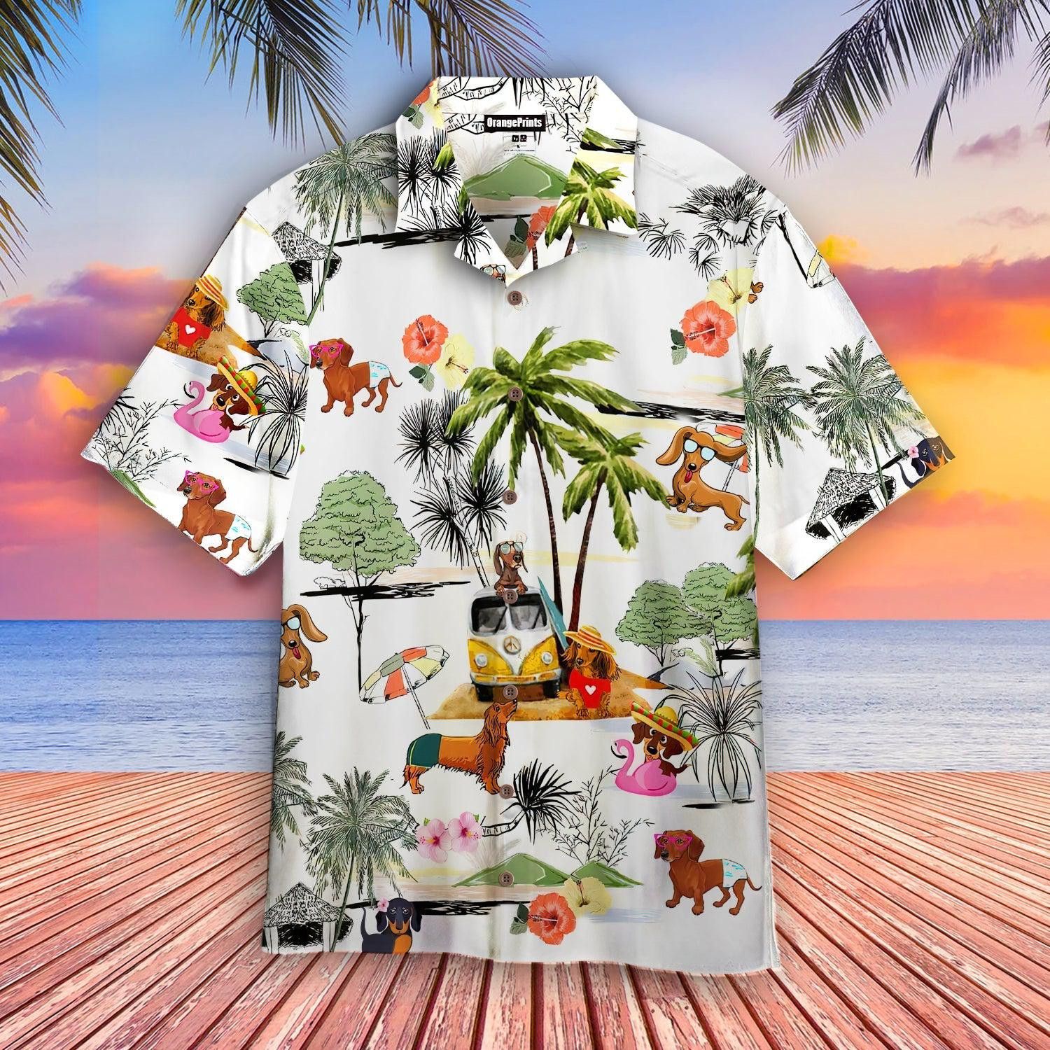 Dachshund Trendy Hawaiian Shirt