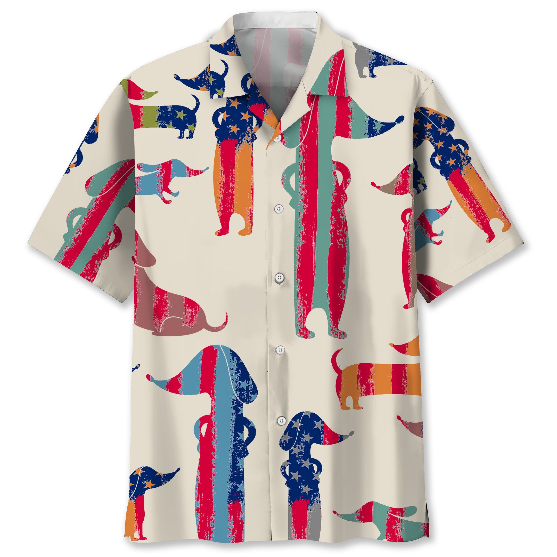 Dachshund Usa Trendy Hawaiian Shirt