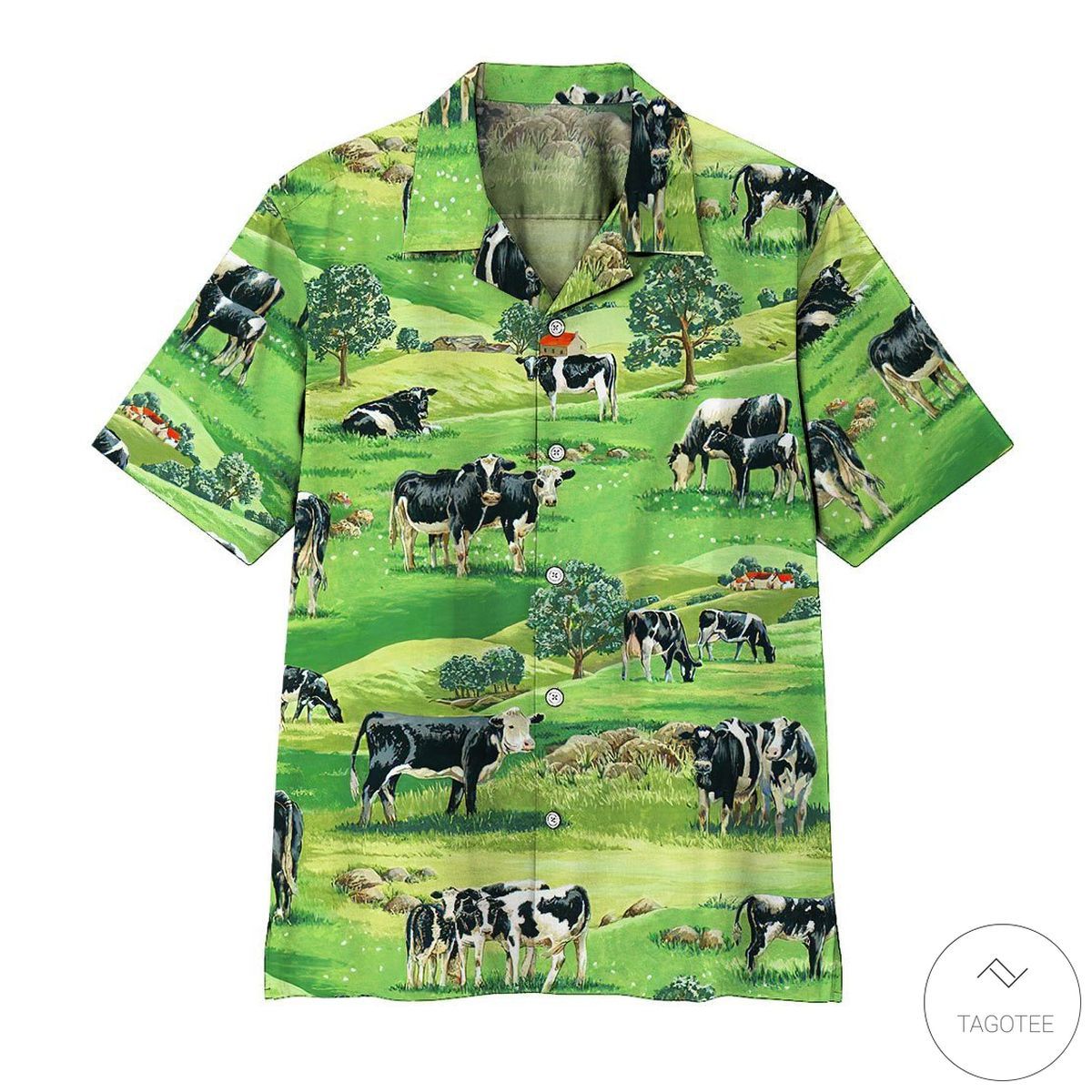 Dairy Cow Pattern Inspired Hawaiian Shirt Unique