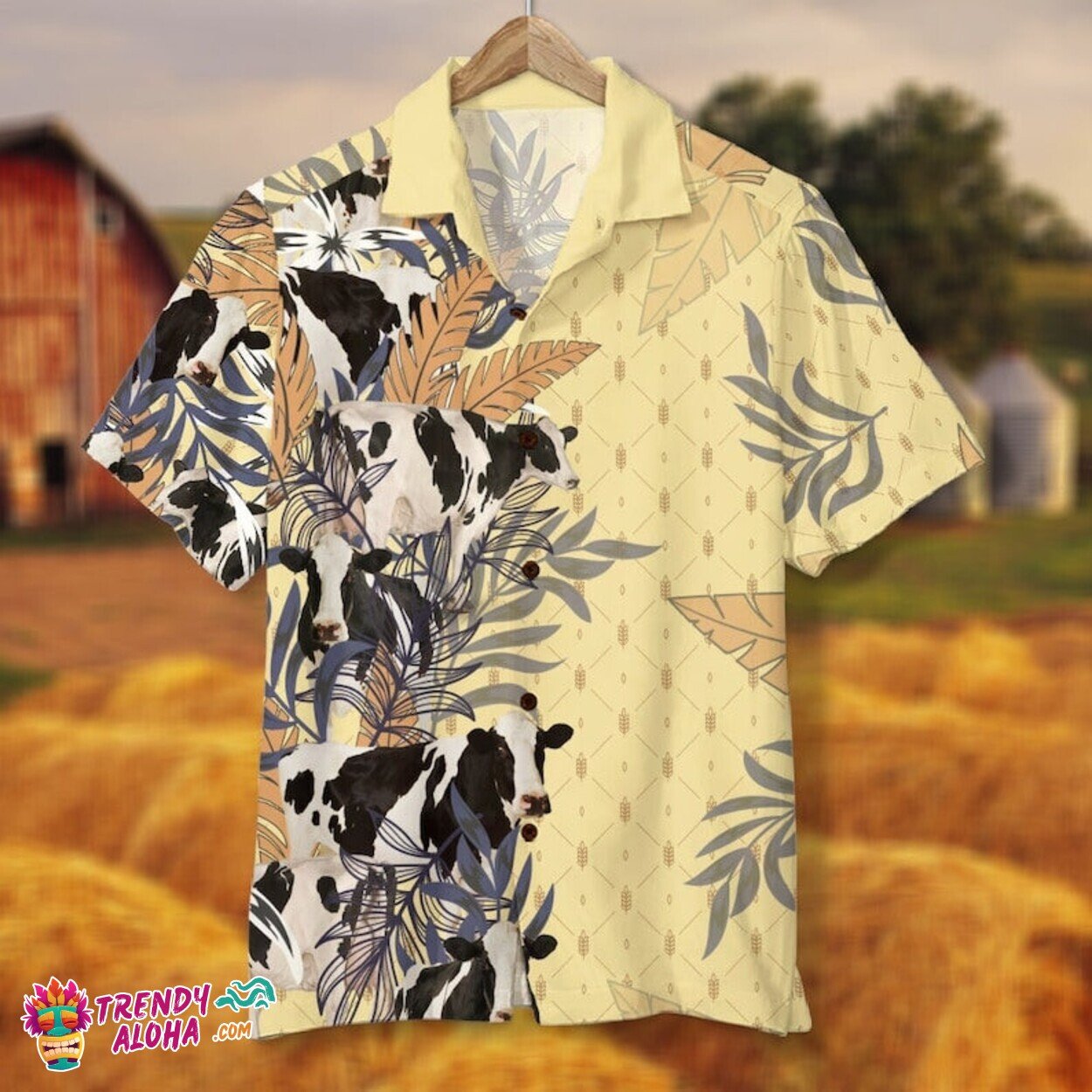 Dairy Farm Personalized Hawaiian Shirt for Summer Beachwear