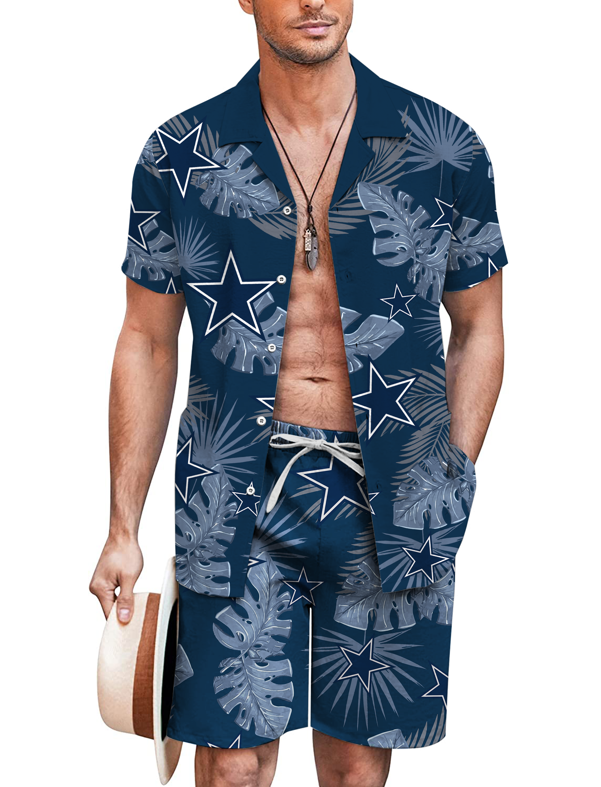 Dallas Cowboys Hawaiian Shirt Shorts Men’s Beach Ready Set