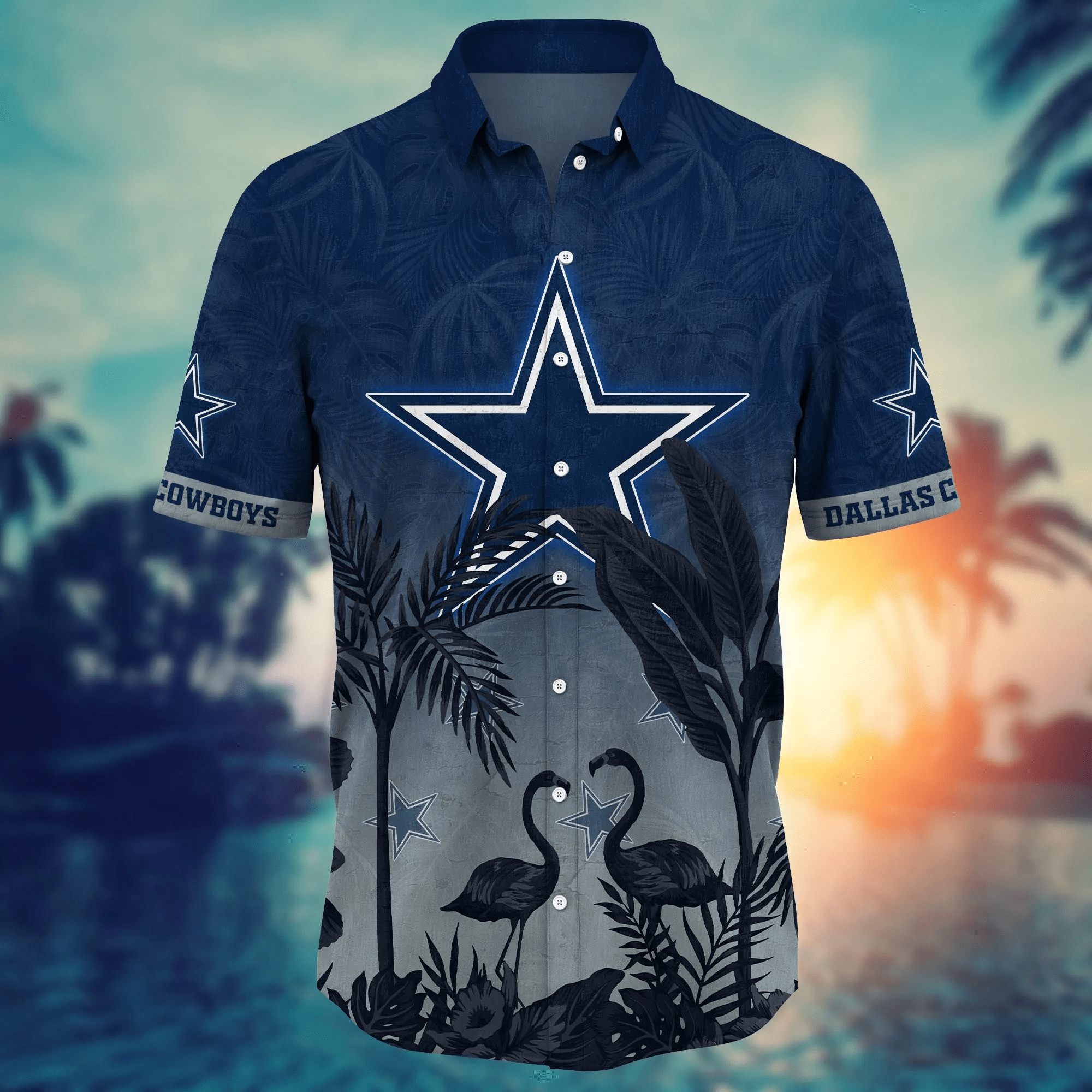 Dallas Cowboys NFL Hawaiian Shirt Traveltime Aloha Shirt