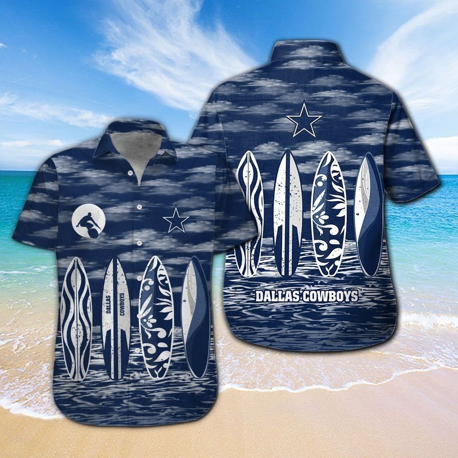Dallas Cowboys Short Sleeve Button Up Tropical Hawaiian Shirt VER015