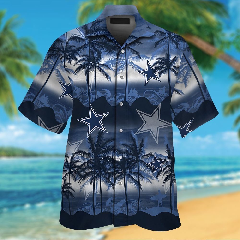 Dallas Cowboys Short Sleeve Button Up Tropical Hawaiian Shirt VER017