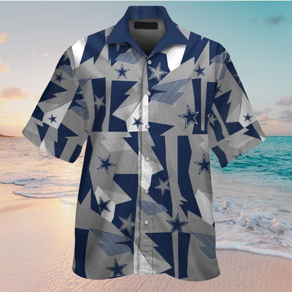 Dallas Cowboys Short Sleeve Button Up Tropical Hawaiian Shirt VER020
