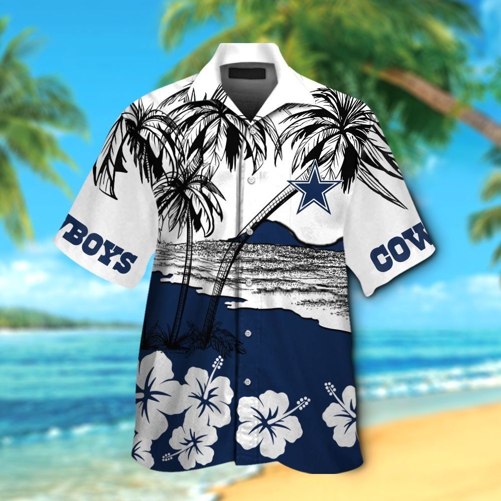 Dallas Cowboys Short Sleeve Button Up Tropical Hawaiian Shirt VER023