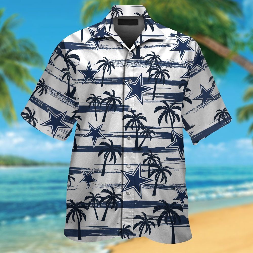 Dallas Cowboys Short Sleeve Button Up Tropical Hawaiian Shirt VER025