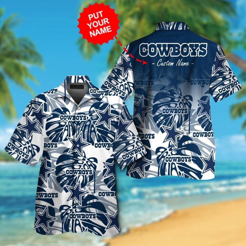 Dallas Cowboys Short Sleeve Button Up Tropical Hawaiian Shirt VER029