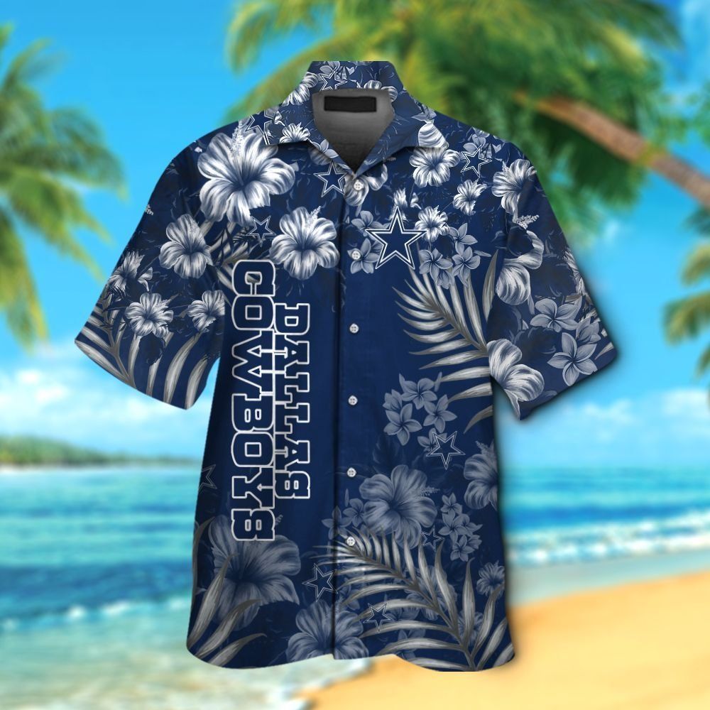 Dallas Cowboys Short Sleeve Button Up Tropical Hawaiian Shirt VER05