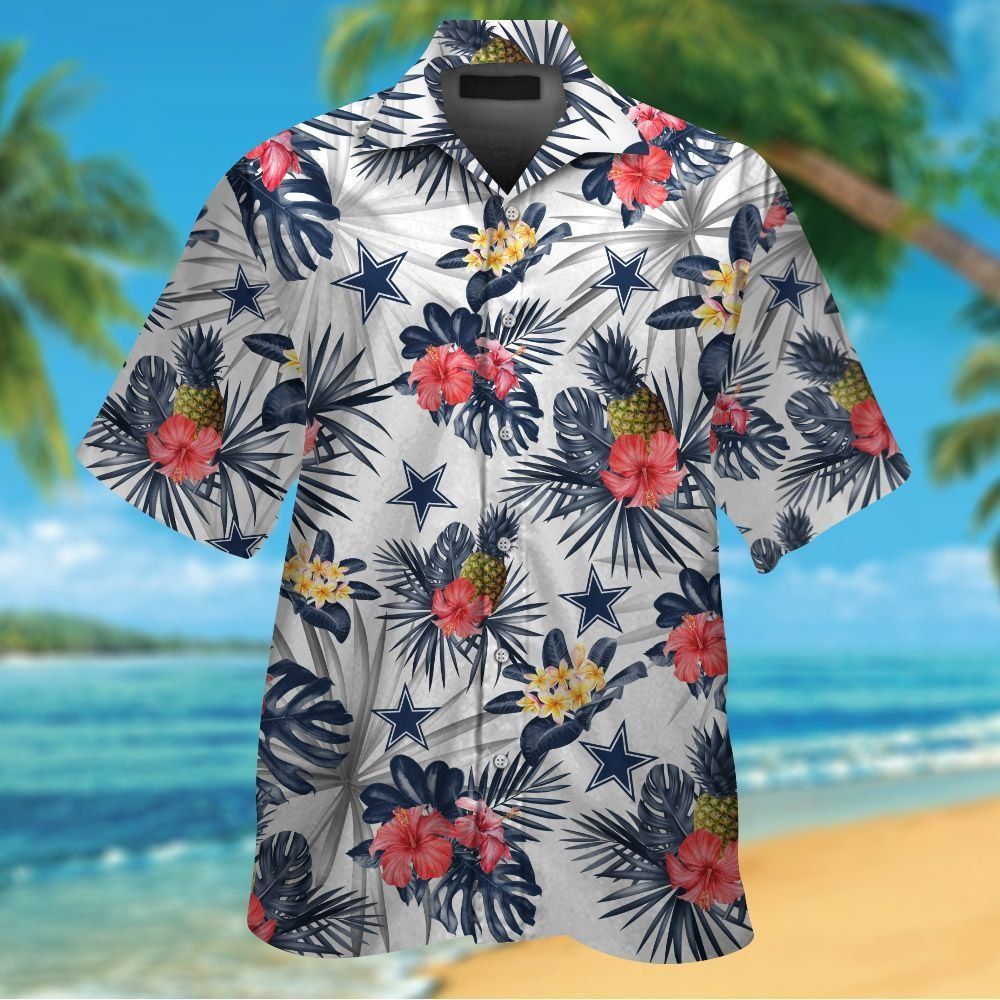 Dallas Cowboys Short Sleeve Button Up Tropical Hawaiian Shirt VER07